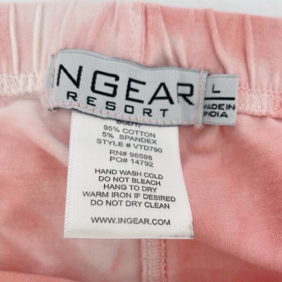 Ingear Resort T Shirt Biker Shorts Women’s 2 Pc Set Tropical Myrtle Beach Large - Picture 5 of 8